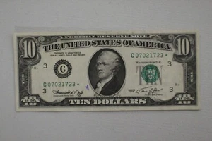 1974 $10 Federal Reserve Star Note AU / CU Philadelphia - Picture 1 of 6