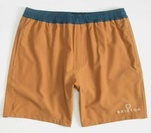 Brixton Alpha Trainer Drawstring Board Walk Shorts Lion Brown Men's Size XL NEW! - Picture 1 of 7