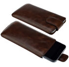 Suncase Hlle Handy Tasche Leder Etui Tabak Braun + Silikon Case fr iPhone SE 3