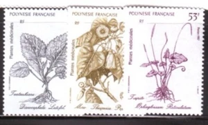 FRENCH POLYNESIA Sc 465-67 NH ISSUE OF 1987 - PLANTS. Sc$4 - Picture 1 of 1