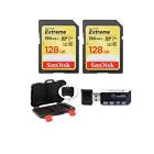 2 Sandisk 128Gb Extreme Uhs-I Sdxc 150 Mb/S Memory Cards (Sdsdxv5-128G-Ancin) +