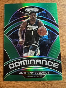 2022-23 Panini Prizm #17 ANTHONY EDWARDS Dominance *GREEN PRIZM*