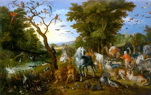 The Entry of the Animals into Noah's Ark Jan Brueghel Painting Art CANVAS Print - Picture 1 of 3