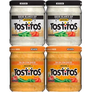 Tostitos Queso Variety Pack, 15 oz Glass Jars, 4 Pack - Picture 1 of 5