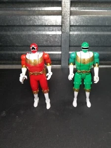 1996 MMPR Power Rangers ZEO zord morphin Red Green action figure Bull Falcoln - Picture 1 of 4