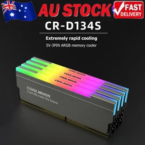 CR-D134S ARGB RAM Heatsink Heat Spreader Cooler for Desktop PC - Afbeelding 1 van 15