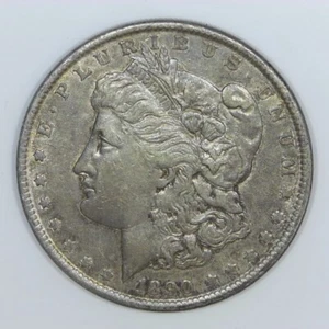 Dólar de plata Morgan 1890 90 % moneda de 1 dólar estadounidense AU d654 - Imagen 1 de 2