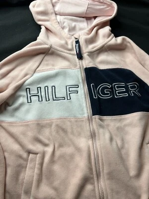 Tommy Hilfiger женщин толстовка с капюшоном толстовка молнии куртка розовый темно-синий sport винтажный - Изображение 1 из 4