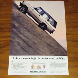RANGE ROVER PRINT AD MAGAZINE ADVERTISEMENT LAND ROVER UPWARD MOBILITY - Picture 1 of 4