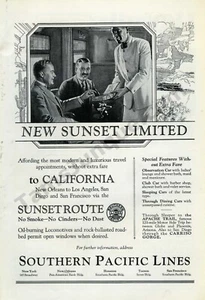 Anuncio impreso Southern Pacific Lines California Rail 1924 casi 100 años (3398) - Imagen 1 de 1