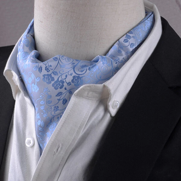 Corbata Ascot floral azul claro Foto 1 de 1