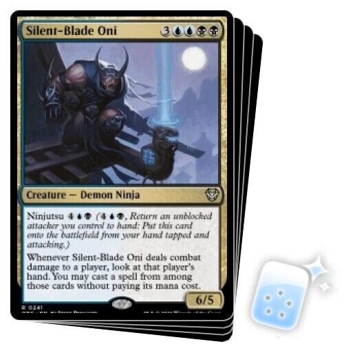 MTG - 4 x Silent-Blade Oni - Playset 4x x4 - Commander 2018 Regular NM - Image 1 of 1