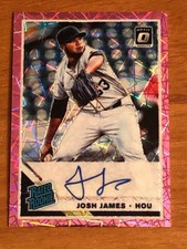 2019 Donruss Optic Rated Rookies Signatures Pink Velocity #24 Josh James RC