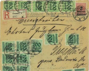 P0344 - GERMANY - POSTAL HISTORY - INFLATION 20 Million 1st day of RATE 10.1923 - Picture 1 of 1