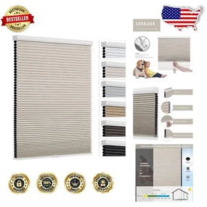 Stylish Blackout Cordless Cellular Shades - Perfect for Every Room (30x72) - Picture 1 of 11