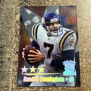 1999 Topps Stars Three Star Vikings Football Card #30 Randall Cunningham
