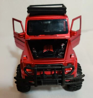 Coche de juguete de aleación Mercedes Benz G500 1:32 push back run-color rojo-vendedor de EE. UU. Foto 1 de 4