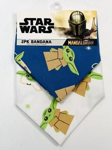 2pk Best Brands STAR WARS Disney The Mandalorian BABY YODA Azul BANDANAS NUEVO EN PAQUETE - Imagen 1 de 2