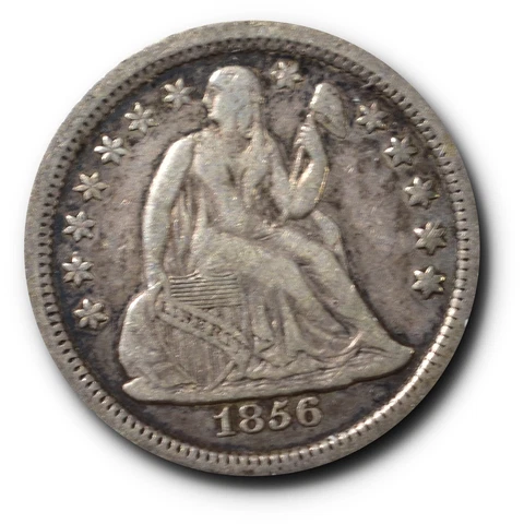 1856 Seated Dime 10C Silver Small Date Cover