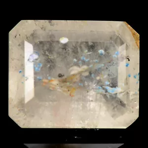 CUARZO PARAIBA GILLALITE BLANCO Y AZUL NATURAL CORTE OCTÁGONO 9,67 CT - Imagen 1 de 2