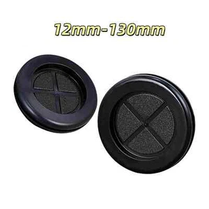 12mm-130mm Blanking Grommets Black Rubber Grommet Closed Blind Hole Plug Bungs - Afbeelding 1 van 32