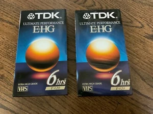 NUEVO TDK Ultimate Performance EHG 6 horas T 120 cintas VHS en blanco selladas - Imagen 1 de 5