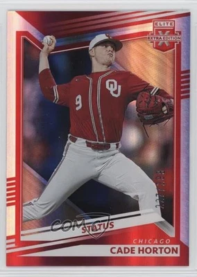 2022 Panini Elite Extra Edition Status Red /299 Cade Horton #7 - Image 1 of 2