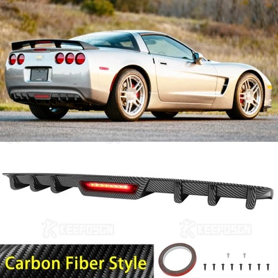 Labio de alerón difusor trasero de fibra de carbono para Chevry Corvette C5 C6 C7 Foto 1 de 4