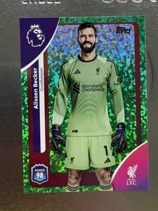 Alison Becker Green Sparkle Parallel Liverpool /99 Topps Premier League 2025/26 - Picture 1 of 11