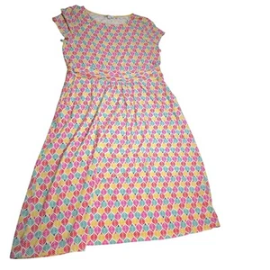 Boden Midi Dress Women Size 14L Viscose Blend Jersey Knit Pockets Colorful - Picture 1 of 8