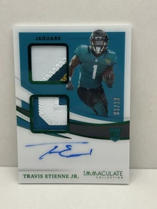 2021 Panini Immaculate Travis Etienne Jr. Rookie Dual Patch On Card Auto /18 SSP - Picture 1 of 3
