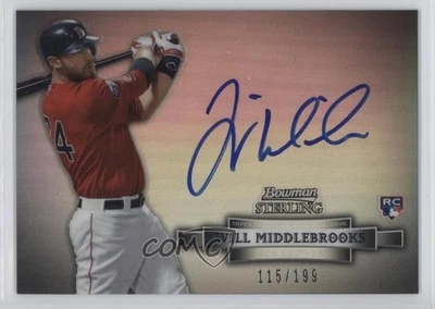 2012 Bowman Sterling Auto Rookie Refractor /199 Will Middlebrooks Auto RC - Image 1 of 2