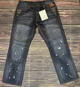 Vintage 2000s Y2K Konvict Jeans Salesman Sample Blue Men’s  36 RARE - Picture 1 of 15