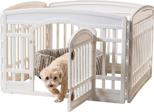 Parque infantil para mascotas de ejercicio de 4 paneles de 24" con puerta para cachorros y perros pequeños fácil de montar EE. UU. - Imagen 1 de 10