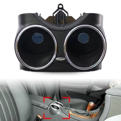 Black Center Console Cup Holder For Mercedes Benz CLS C219 W219 04-11 2196800414 - Image 1 of 4