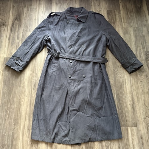 Trench coat Christian Dior vintage uomo 44L grigio Le Connaisseur doppiopetto