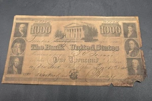 The Bank Of The United States One Thousand Dollars Note 1840 Reproduktion - Bild 1 von 9