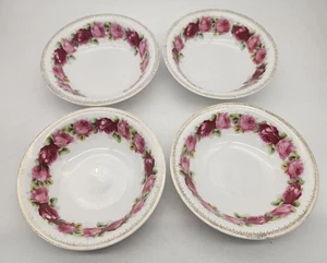 4 Vintage ZS und C Bavaria Müsli Suppenschalen rosa Blumenmuster - Bild 1 von 20