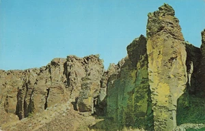 Die Basaltklippen in der Nähe des Columbia River bei Vantage Washington WA - Postkarte - Bild 1 von 2