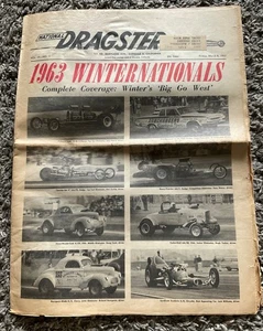 1963 NATIONAL DRAGSTER =WINTERNATIONALS = NHRA PUBLIKATION VINTAGE ORIGINAL - Bild 1 von 8