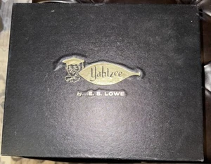 VTG Yahtzee Deluxe E. S. Lowe 1961 Or ‘ 72 Game Black Box Rare Gold Foils Sealed - Picture 1 of 6