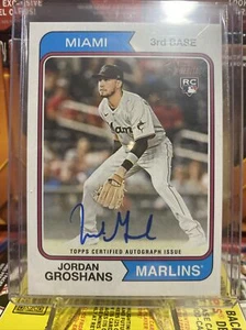 2023 Topps Heritage JORDAN GROSHANS Real One Autograph ROOKIE AUTO Marlins RC - Picture 1 of 2