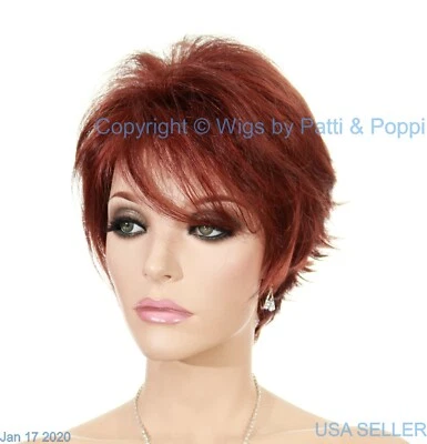 MICKI | Peluca Monotop Frontal Encaje | AUTÉNTICA Peluca Envy | Rojo Oscuro | MODELO DE EXHIBICIÓN Foto 1 de 4