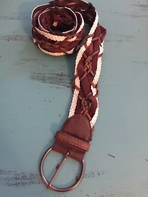 New Womens Southern Charm Antique Lace Maroon Velvet Brown Belt Sz 9 Or Medium - Image 1 of 4