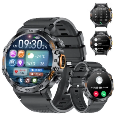 Military Smart Watch Men Answer/Make Call Waterproof Heart Rate Fitness Tracker - Image 1 of 4