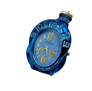 OROLOGIo m&m primo emporio STRASS BLU ASIMMETRICO STRASS PELLE OFFERTA!!!! - Picture 1 of 3