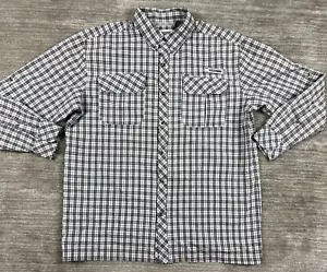 SpiderWire Shirt Mens Extra Large Plaid Long Sleeve Button Up Vented Fishing - Picture 1 of 13