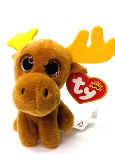 TY Teenie Beanie Boos Chocolate Brown Moose 4" Plush Original Hang Tag 2017 - Picture 1 of 7