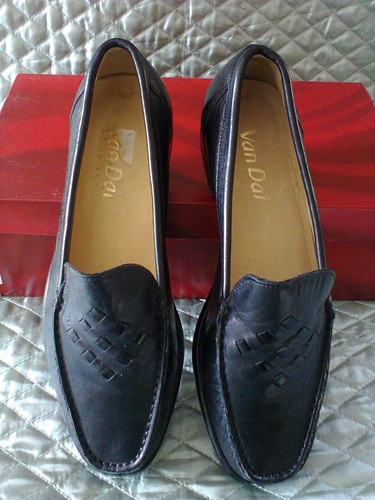 VANS Van Dal – Raynham – Mocassino piatti neri in pelle italiana – Taglia UK 3C