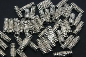 Tibetan Style Alloy Beads, Column, Antique Silver, 13 x 5mm, Hole: 2mm -10 20 50 - Picture 1 of 2